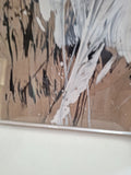 Mid Century Modern Abstract Expressionist Painting Lucite Frame