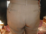 Beautiful Beige Michael Kors 100% Wool Dress Pants Size 34 Waist Size 28 Inseam - Diamonds Sapphires Rubies Emeralds