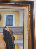 Large Framed Artwork Of A Very Attractive Topless Woman