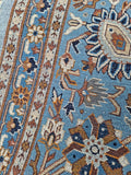 Vintage 1960's Oriental Rug Geometric Design Hand Knotted 100% Wool Finely Woven