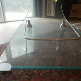 Modernist Scupltural Glass Signed Bar Cart