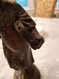 LaLouette Statue Possibly Bronze 12"x 4" Base 7 lbs 2 Ounces