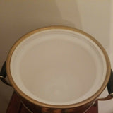 Mid Century Modern Chrome and Gold Barware Icebucket Original Liner