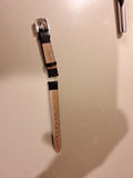 Tiamo GENUINE LEATHER 14 MM WATCH STRAP Black NEW Stainless Steel Buckle