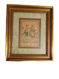Framed Engraving by J.G. de Sainte Sauveur and Labrousse "Paysanne de Bitche"