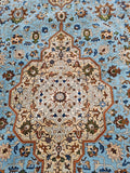 Vintage 1960's Oriental Rug Geometric Design Hand Knotted 100% Wool Finely Woven
