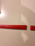 LE VIAN (LeVian) GENUINE LEATHER 14 MM WATCH STRAP ZAS 28 Red New