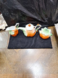 3 Piece Tea Set Ceramic Handmade Strawberry #91808