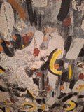 Mid Century Modern 1950's Abstract Painting Signed