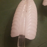 Pair of Mid Century Modern Vintage Italian Crystal Art Glass Sconces