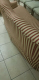 Kidney Shaped Sofa Good Condition with Designer Fabric - Diamonds Sapphires Rubies Emeralds