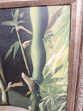Large Framed Artwork of a Nude Asian Woman IMPERFECT CONDITION!! SEE PICS!!