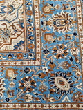 Vintage 1960's Oriental Rug Geometric Design Hand Knotted 100% Wool Finely Woven