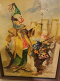 Framed Painting of Clowns - Diamonds Sapphires Rubies Emeralds