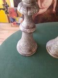Pair of Mid Century Modern Silvered  Lamps