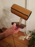 Rare Mid century Modern Jacques Adnet Attributed Leather Lights