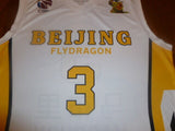 Stephon Marbury Jersey Beijing Fly Dragons Basketball Jersey White, Size Medium