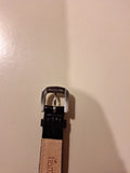 Tiamo GENUINE LEATHER 14 MM WATCH STRAP Black NEW Stainless Steel Buckle
