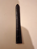 Tiamo GENUINE LEATHER 14 MM WATCH STRAP Black NEW Stainless Steel Buckle