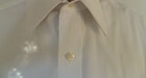Paul Fredrick 80's Two Ply Pinpoint Oxford White Monogrammed PN - Diamonds Sapphires Rubies Emeralds