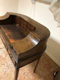 Secretary Style Work Desk with Leather Top probably Walnut or Oak
