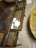 Secretary Style Work Desk with Leather Top probably Walnut or Oak