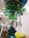 19th Century Osler English Emerald Green 6 Light Perfect Condition