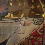 Mid century Modern Picasso Inspired Cubist Nude "Dancing" by Qin #910008