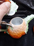 3 Piece Tea Set Ceramic Handmade Strawberry #91808