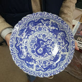 Japanese Porcelain Bowl blue and white 1950's #91408