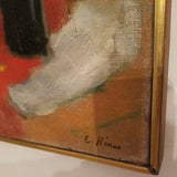 1950's Original Abstract Painting by E. Hines