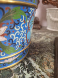 Hand Painted Japanese Flower Pot With Artificial Flowers With Jade 19.5" Tall