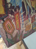 1960's Nude Girl Mid Century Modern Painting Signed Caster