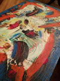 Signed Mid century abstract painting museum vintage quality - Diamonds Sapphires Rubies Emeralds