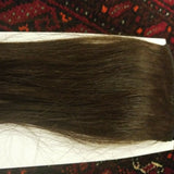 Dark Brown 10" Piece Hairpad Hairpiece 100% Remy Human Hair Clip Side Patches