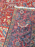 Vintage Estate 1970's Heriz Oriental Rug Hand Knotted 100% Wool 9' 8" x 13' 4"