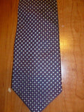 Hand Finished 100% Woven Silk Lauren by Ralph Lauren Cherry and Black Tie - Diamonds Sapphires Rubies Emeralds
