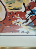 Vintage Nude Girl Raoul Dufy Lithograph Beach Scene Designer Frame