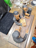 3 Rabbis Sculpture Judaica 17" X 8" X 8"