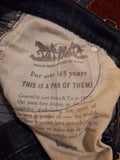 Levis 502 Jeans Blue 32 X 30 RIGHT BACK POCKET DAMAGED BY CELL PHONE!