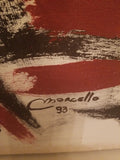 Museum quality Signed Vintage Abstract expressionist Painting #930008