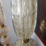 Mid century Modern Pair Of Murano Venetian Lamps