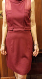 Cynthia Steffe Knee Length Size 6 Burgundy Dress - Diamonds Sapphires Rubies Emeralds