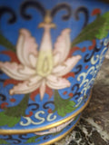 Hand Painted Japanese Flower Pot With Artificial Flowers With Jade 19.5" Tall