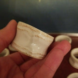 Antique Set of 10 Porcelain Napkin Rings