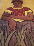 Vintage Diego Rivera 1935 Print Signed On Back #9508
