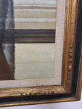 Large Framed Artwork Of A Very Attractive Topless Woman