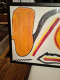 Mid Century Modern Abstract Painting Framed